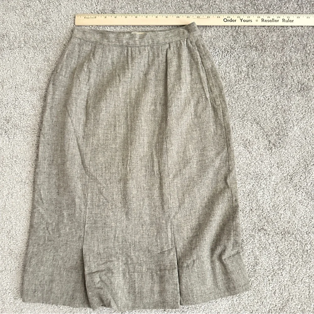Vintage Pendleton Gray Wool Midi Lined Skirt Side Zipper – Size 12 USA Made
